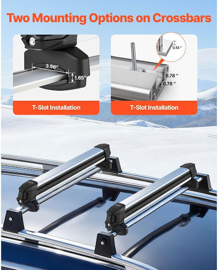 Vevor Aluminum Car Roof Racks Suitable for 6 Ski Pairs
