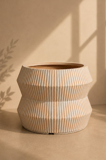 Kaemingk Plant Pot Ceramic Beige Kaemingk Plant Pot Ceramic Beige