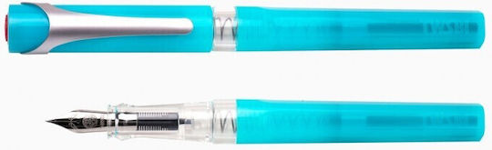 Twsbi Calligraphy Fountain Pen Extra Fine Blue Plastic with Blue Ink
