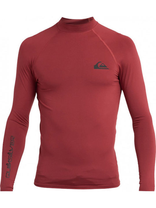 Quiksilver Everyday UPF 50 Men's Long Sleeve Sun Protection Shirt Red