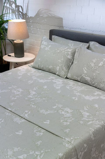 Viokarpet Bettlaken Diamond 252 Amethyst Grün-Set Bettlaken für Einzelbett