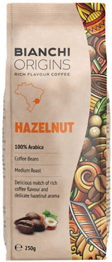 Bianchi Coffee Espresso Coffee Arabica Brazil Hazelnut Whole Beans 250gr