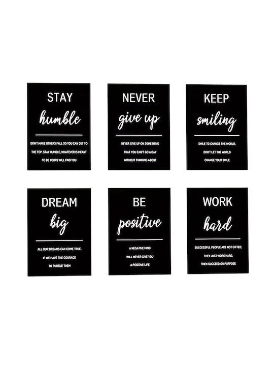 Set 6-Piece Encouraging Posters 20.32x25.4cm Without Frame Code 029