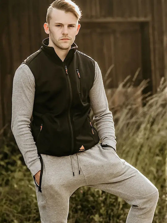 AlpenHeat Männer Arbeitsweste Wasserdicht Beheizt Softshell Schwarz