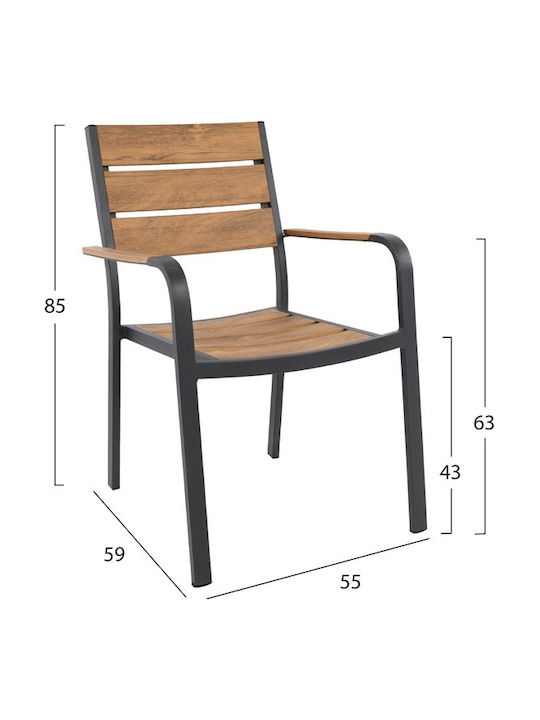 Garten- und Outdoor-Möbelsets 3 Stück Für klassische Veranda Anthrazit