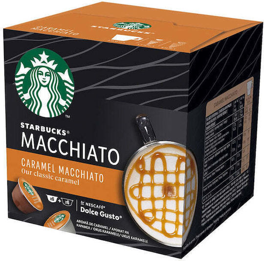 Starbucks Capsules Espresso Caramel Compatible with Machine Dolce Gusto 6caps,tobolek