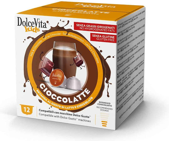Dolce Gusto Compatible Capsules Dolce Vita Chocolate Milk Beverage 12 Pieces