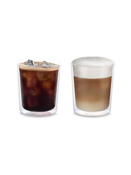 De'Longhi Σετ Ποτήρια Νερού / Καφέ/Freddo από Γυαλί 400ml 2τμχ