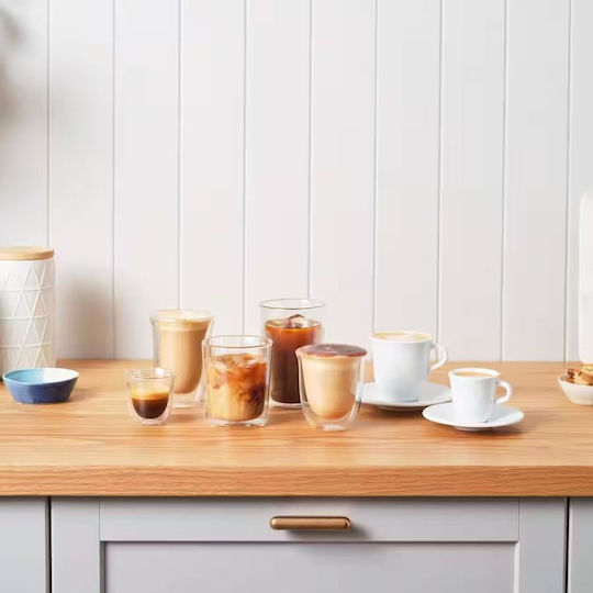 De'Longhi Latte Σετ Ποτήρια Νερού / Καφέ / Freddo Γυάλινα 400ml 2τμχ