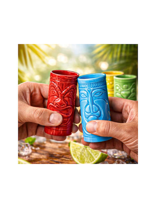 Mikamax Set Glasses Shooters / Cocktail/Drinking / Water from Ceramic 4 Pieces