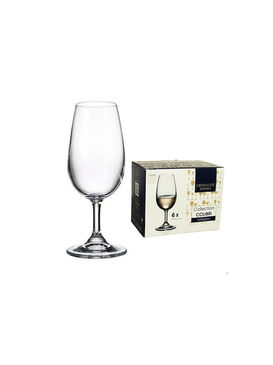Bohemia Colibri Set of Glasses for White Wine made of Crystal Stemmed 210ml 0802790 6pcs