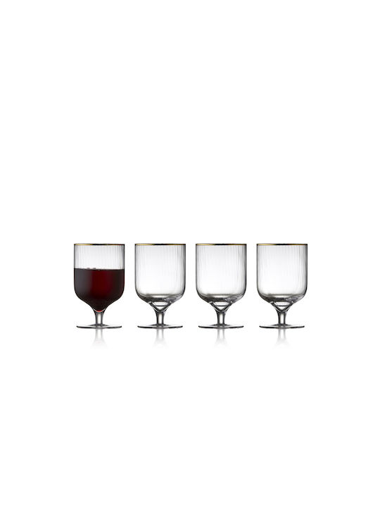 Lyngby Glass Set for Red Wine made of Glass Stacked 300ml 4pcs