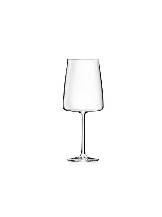 RCR Set of Glasses for White and Red Wine made of Glass in Red Color Stemmed 540ml 6pcs