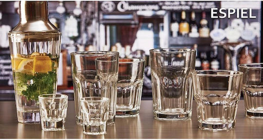 Espiel Casablanca Set of Glasses Water / Whiskey / Coffee/Freddo made of Glass 140ml 12pcs