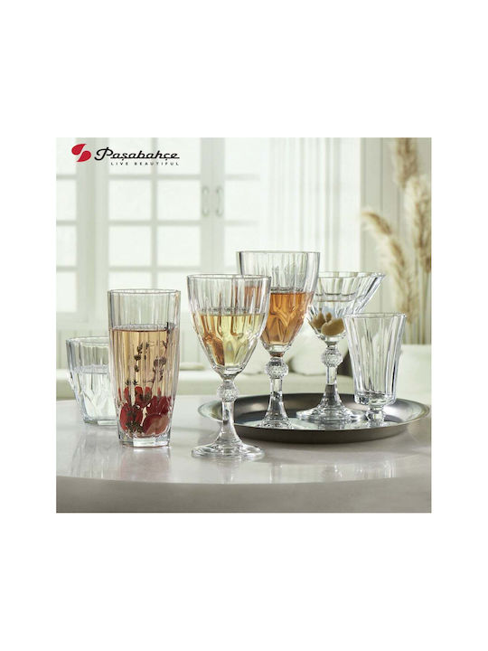 Espiel Diamond Set Gläser aus Glas in Rot Farbe 12Stück