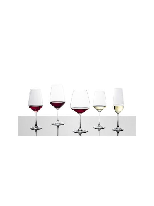 Schott Zwiesel Taste Set Glasses for White and Red Wine Made of Crystal in Red Colour Goblets 650ml 6 Pieces