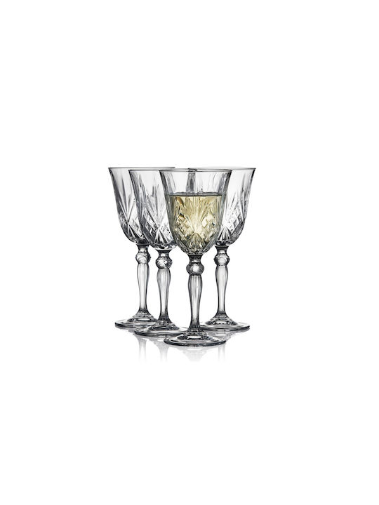 Lyngby Melodia Set of Glasses for White Wine made of Crystal Stemmed 210ml 4pcs
