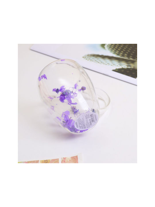 Чаша от Стъкло в Лилав Цвят 350ml