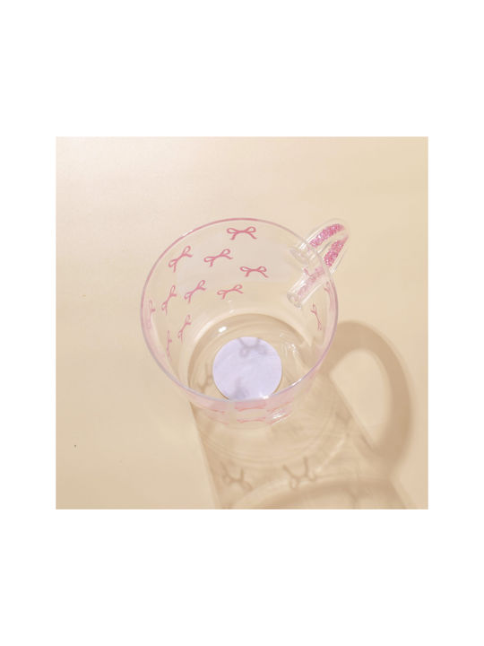 Чаша от Стъкло в Розов Цвят 500ml