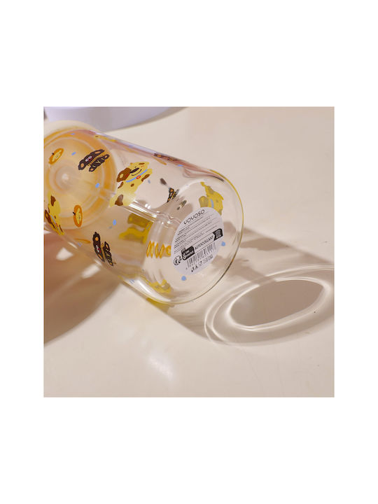 Glas mit Strohhalm 600ml