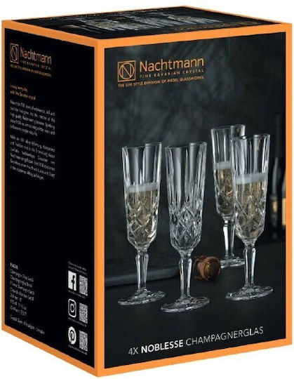 Nachtmann Set of Glasses Champagne made of Crystal Stemmed 155ml 4pcs