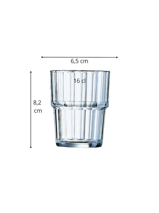 Arcoroc Norvege Pahar pentru apa din Sticlă 160ml