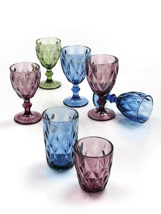 Cryspo Trio Kare Set of Glasses Water made of Glass Stemmed 320ml 6pcs