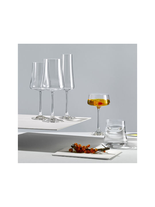 Crystalex CZ Xtra Σετ Ποτήρια για Λευκό και Κόκκινο Κρασί από Γυαλί σε Κόκκινο Χρώμα Κολωνάτα 460ml 6τμχ