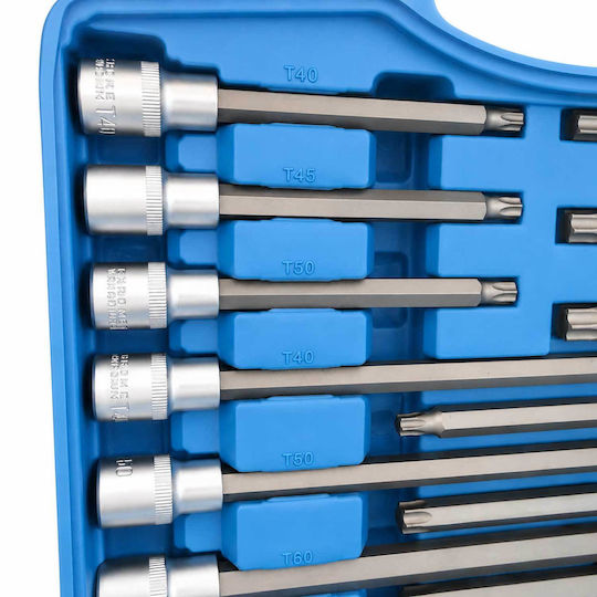 Σετ Καρυδάκια Μακριές Μύτες Torx 1/2" 32 Τμχ Gebo Tools