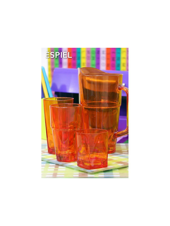 Espiel Stephanie Комплект Чаши за Вода в Оранжев Цвят 6бр