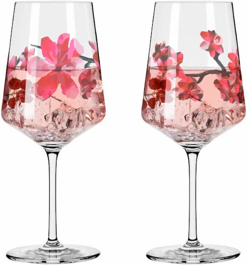 Ritzenhoff Sommersonett #11 & #12 Set Pahare Pentru Apă Din Sticlă Roz 544ml 2 Bucăți