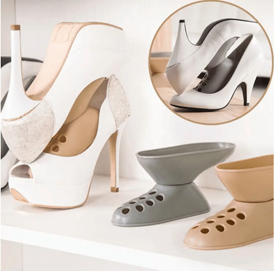 Plastic Shoe Storage Stand in Grey Color 20x8cm 4 Pieces