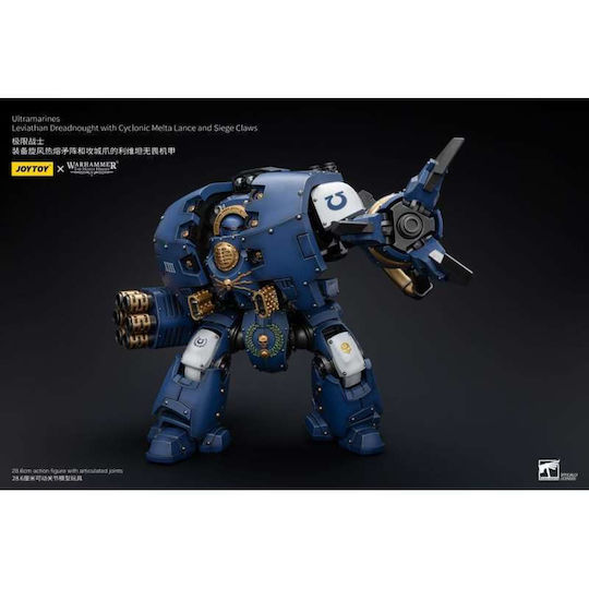 Warhammer Horus Heresy Φιγούρα Δράσης Αναλογία 1/18 Ultramarines Leviathan Dreadnought Cyclonic Melta Lance Siege Claws Μεγέθους 29cm