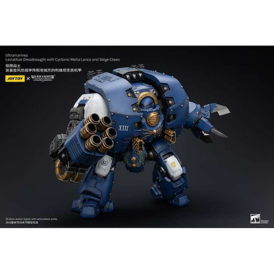 Warhammer Horus Heresy Φιγούρα Δράσης Αναλογία 1/18 Ultramarines Leviathan Dreadnought Cyclonic Melta Lance Siege Claws Μεγέθους 29cm