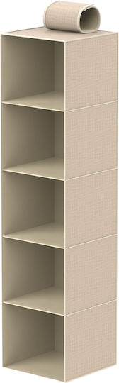 Tpster Fabric Hanging Clothing Storage Case in Beige Colour 30x30x100cm
