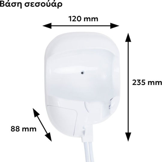 Telemax Uscător de păr pentru hotel Alb 1.5kW