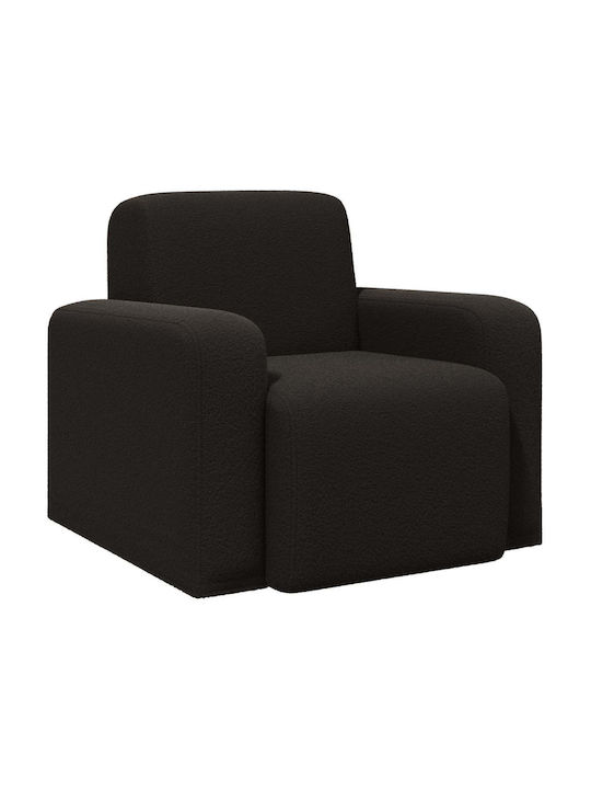 Polstersessel Schwarz Bouclé 88x90x77cm
