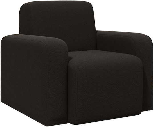 Polstersessel Schwarz Bouclé 88x90x77cm