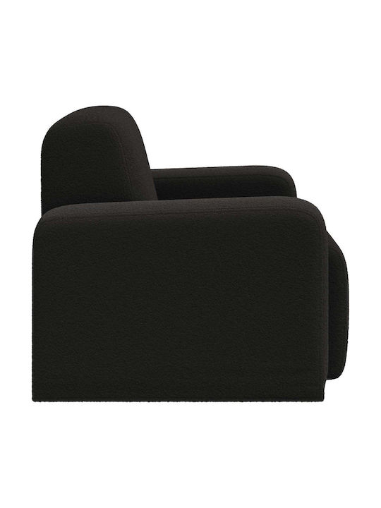 Polstersessel Schwarz Bouclé 88x90x77cm