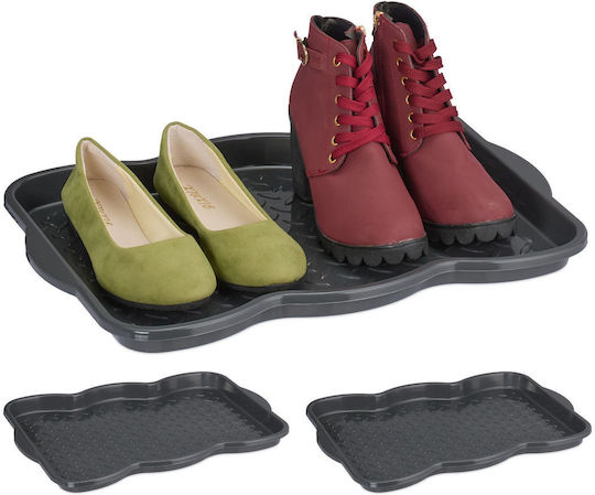 Relaxdays Husă de Depozitare pentru Pantofi în Culoare Gri 48x34cm 3 Bucăți