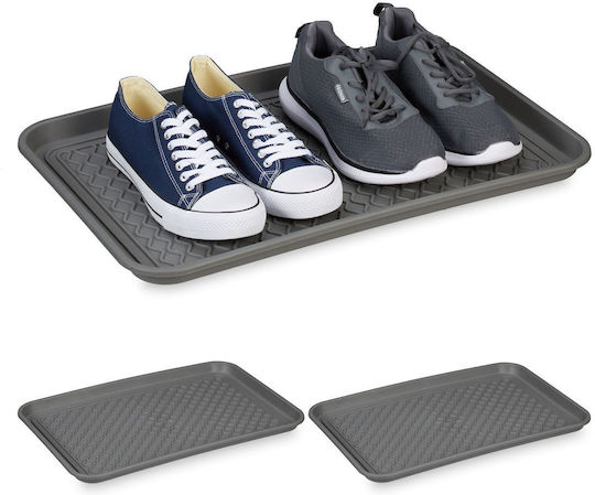 Relaxdays Husă de Depozitare pentru Pantofi în Culoare Gri 60x40cm 3 Bucăți