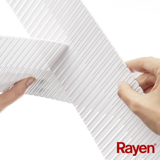 Rayen Πλαστικό Διαχωριστικό Συρταριών σε Λευκό Χρώμα 49.5x10cm 5τμχ