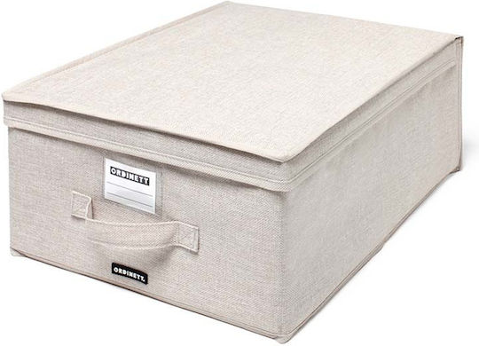 Ordinett Ιταλίας Κουτί Αποθήκευσης Ρούχων 36x48x19cm Πολυεστέρας 33lt 0.95kg Box Medium Linette Μπεζ
