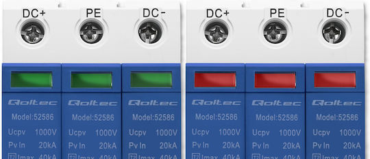 Qoltec Blitzschutztafel Typ T2 Dreipolig