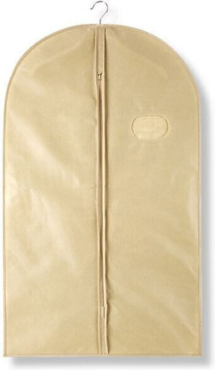 Plastic Sac de Depozitare pentru Haine în Culoare Ecru 60x100cm 1buc