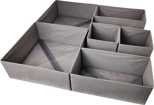 Stoff Schubladenorganisator für Unterwäsche / Socken / Krawatten in Gray Farbe 6Stück