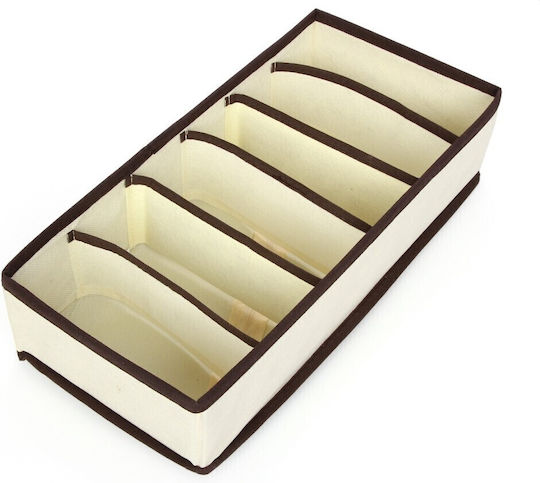 Alista Home Husă De Depozitare Din Plastic Pentru Șosete / Cravate Bej 32x16x10cm Alista Home Husă De Depozitare Din Plastic Pentru Șosete / Cravate Bej 32x16x10cm