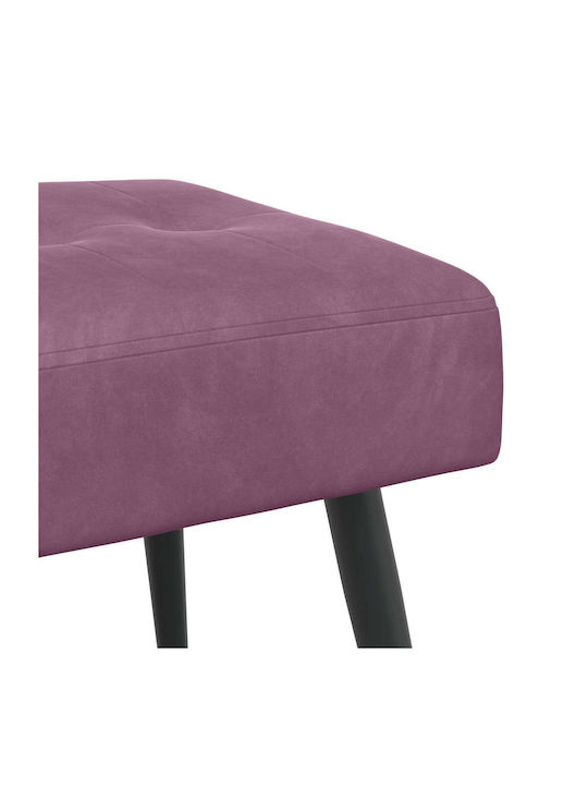 Velvet Purple Dining Bench 80x40x46cm