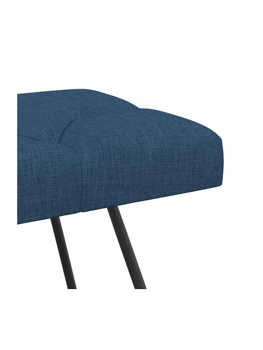 Dining Bench with Blue Fabric Upholstery 110x40x46cm