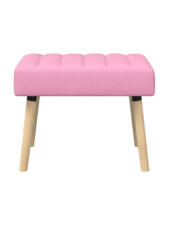 Bancă De Bucătărie Cu Material Textil Roz 60x40x45cm